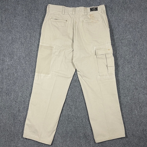 Vintage Polo Ralph Lauren Sportsman Light Khaki Cargo Pants Size 34x29 0653 - Picture 1 of 12